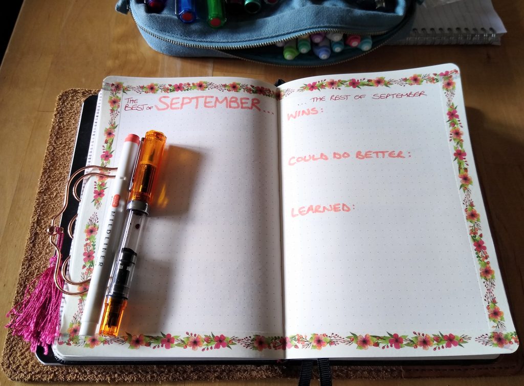 Bullet Journal Monthly Review: The best of the month, wins, things I could have done better, and what I learned.