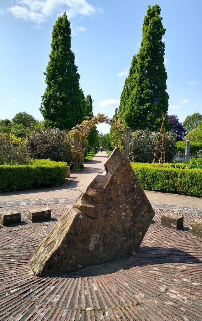 Little Joys: sundial with face at Horsham Park